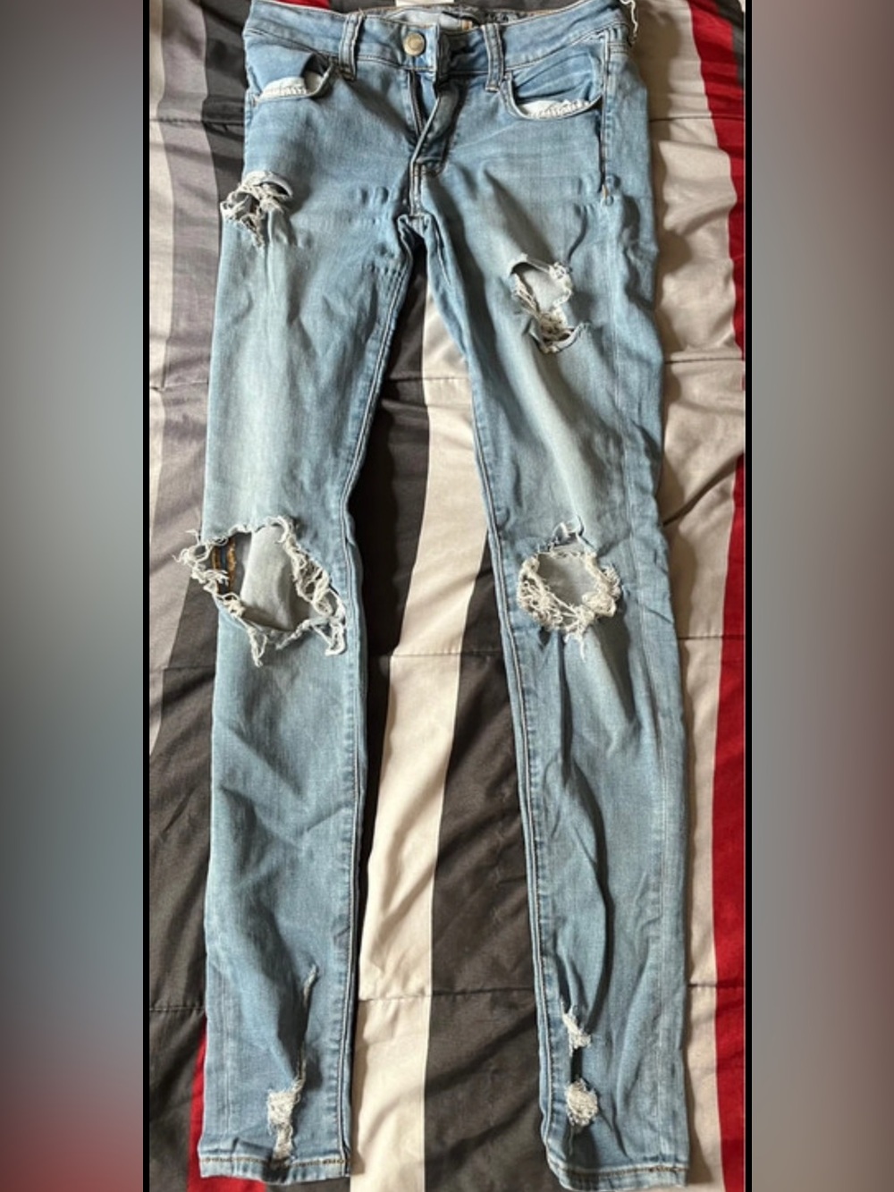 Light Blue Skinny Jeans for Women